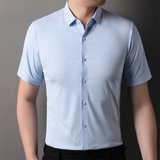 F82320钱塘2020-1夏季合身中年男士薄款百搭时尚休闲衬衫P62，男装衬衫，钱塘207-1