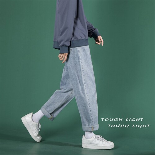 主推！纯色牛仔裤宽松休闲直筒老爹裤X715NZ006批45控68，男装牛仔裤，星座715
