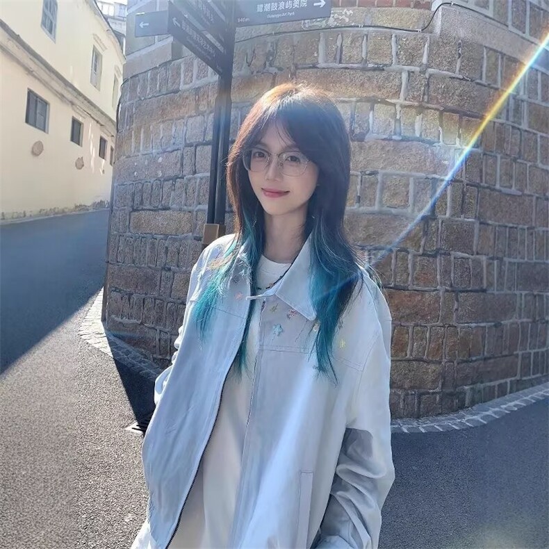 美式chic麂皮绒外套女2025春秋款新款翻领小个子撞色情侣潮牌上衣,女装短外套,星座506A