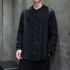 风高品质纯亚麻手工盘扣长袖衬衫xz815-8619p110，男装衬衫，星座815（原A203）