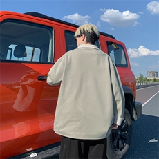W9913小码P37大码P4269潮流大码迪桑罗纹拼色POLO衫V领卫衣，男装Polo衫，星座1107-1