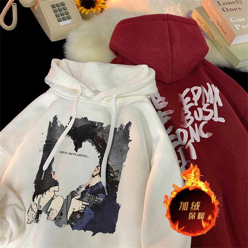 500克重磅冬季美式加绒加厚卫衣外套DL1525常规特P35加绒特40,男装卫衣,电商A486