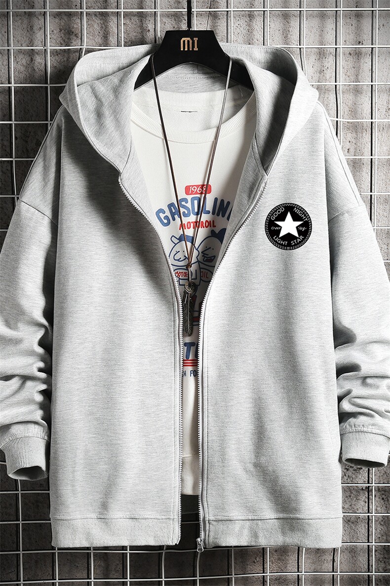 KS21008-P38连帽开衫卫衣男运动外套大码班服网格挂拍,男装卫衣,电商A040A