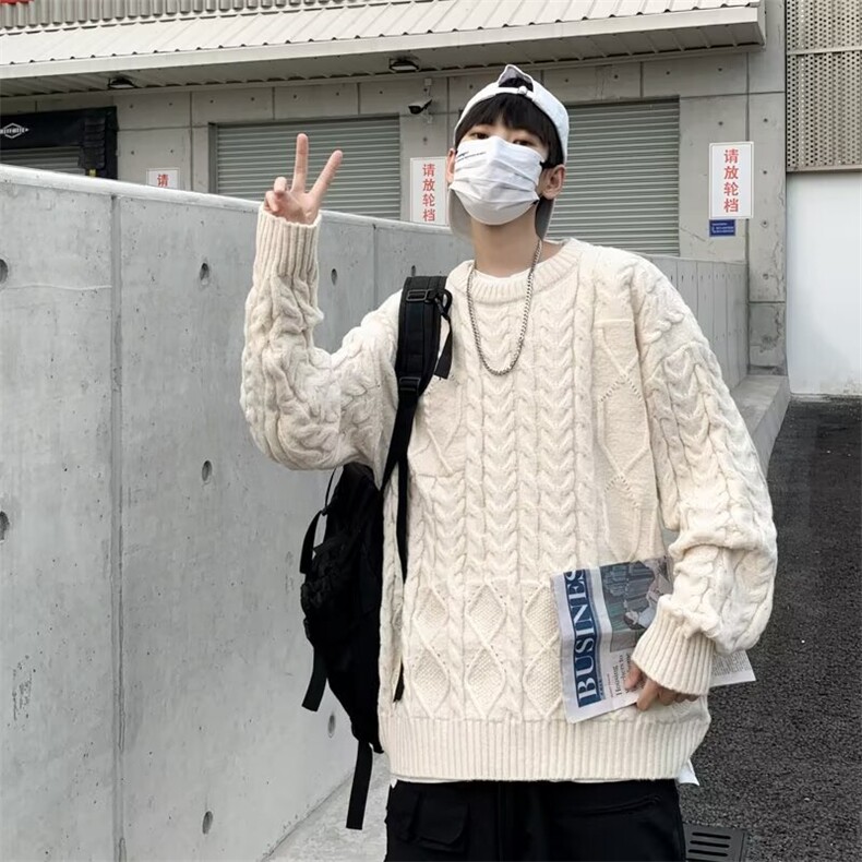 B306P50秋冬男装男生毛衣线衫时尚宽松男日系打底衫,男装针织衫/毛衣,星座512-6