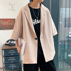ins休闲西服男新款帅气小西装上衣短袖潮牌港风单西外套W997-P38，男装夹克，星座512-2