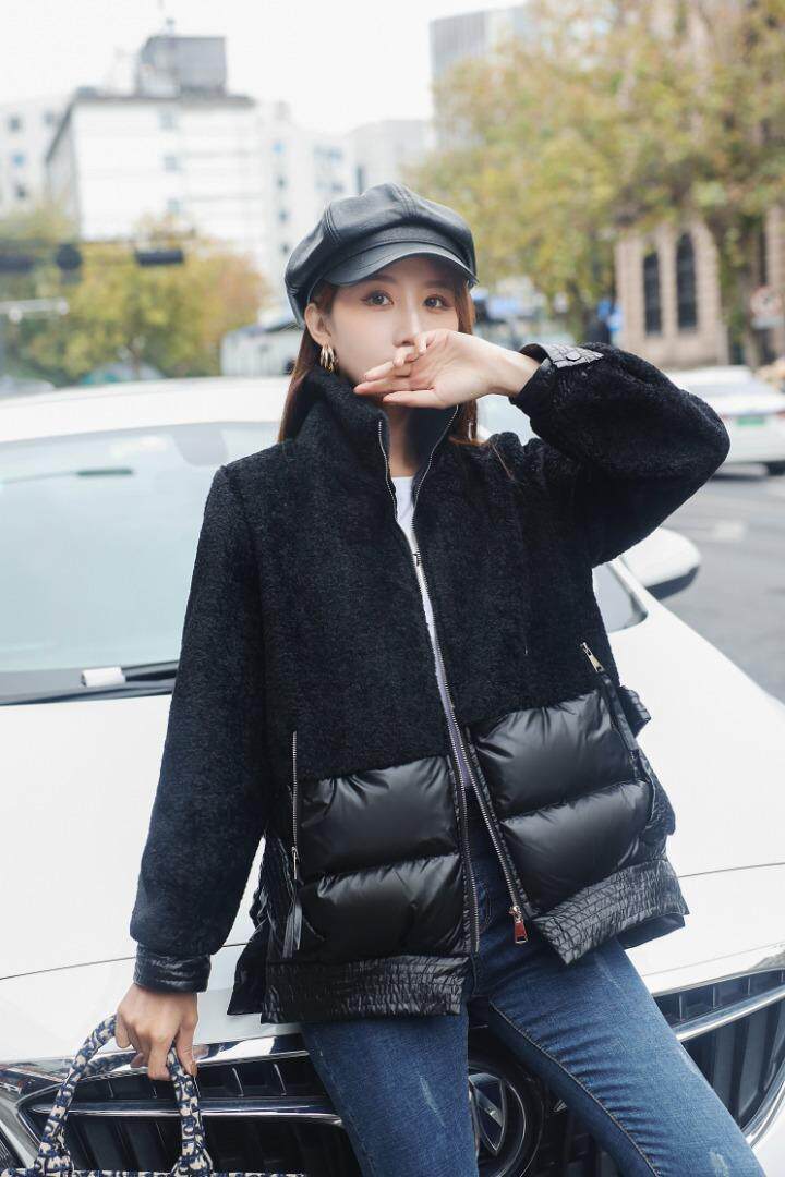 冬款皮毛一体拼羽绒，其它，倾爽