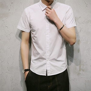 男纯色男士短袖衬衫修身款228-CS288-P25图片