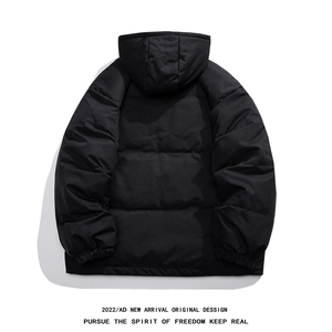 白鸭绒 白底22冬季潮流字母印花加厚连帽羽绒服YR176P195控258图片