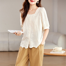 全棉刺绣祥云小衫625#，商品下架区，3200格调