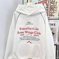 卫衣男连帽春秋季ins港风宽松潮牌字母印花百搭外套WY0219-P53，女装短外套，星座308B-2