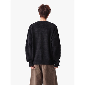 【现货】M5824-P55-控108 仿貂绒 男士宽松套头图案毛衣图片