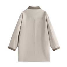 潮流宽松老钱风千鸟格撞色风衣A161-MT-2600-P92，男装风衣，电商A161