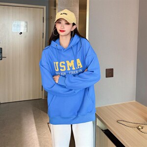 现货冬季新款韩版时尚加绒卫衣图片