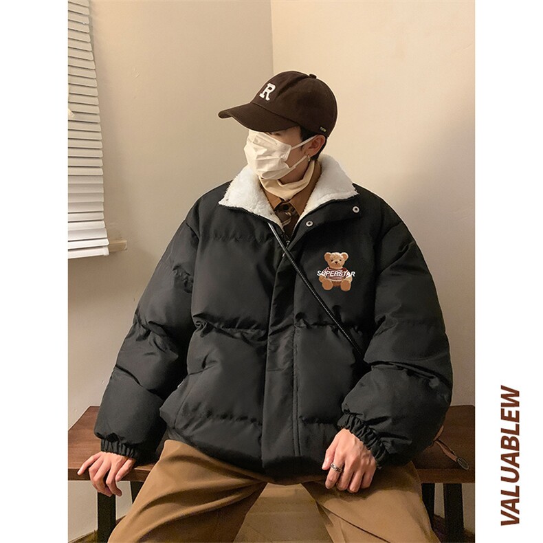 2026新款布偶熊宽松大码百搭加绒加厚高街棉衣MR9005-p88控118,男装棉衣,星座508（原C305）