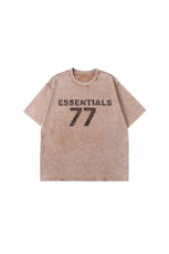 白底得物品质重磅纯蜡染水洗做旧美式纯色男女短袖T恤DT11-P38，男装T恤，星座301C-5