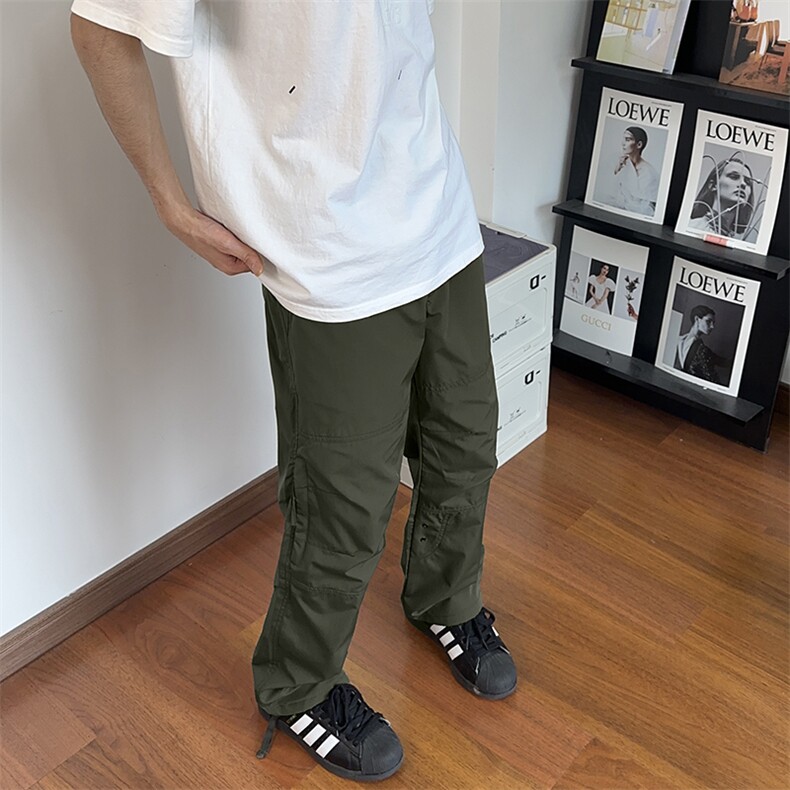 自拍图有大货2025夏季男女同款直筒休闲长裤运动速干裤K65-P40,男装休闲裤,电商A178