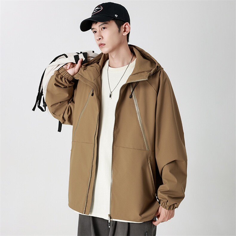 Cityboy情侣时尚连帽冲锋衣外套夹克团体班服,男装夹克,星座301D-5(原星座1415）
