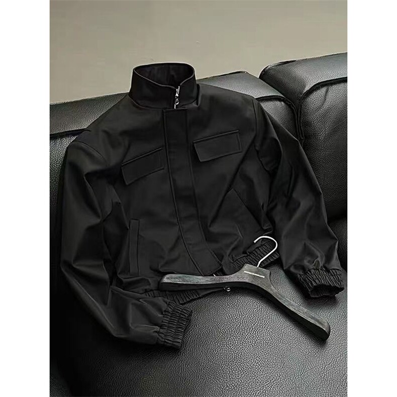 网图 美式立领防水骑兵服短款硬汉百搭外套JK0211/P70图片