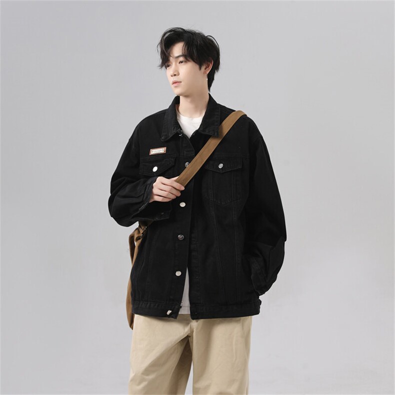 2025水洗牛仔外套男士春季百搭潮牌痞帅设计感宽松夹克JK1023-P68,男装夹克,星座1103-3