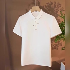 夏季时尚男士修身翻领短袖T恤高端小刺绣字母休闲百搭半袖polo衫，男装T恤，电商B212（原钱塘6029）