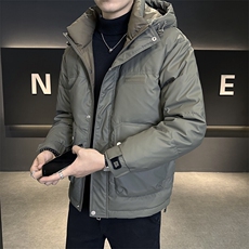 新标冬季男士保暖白鸭绒连帽羽绒服Y2408-P180，男装羽绒服，电商B245A