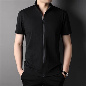 POLO衫男上衣半袖男装衣服男士体恤衫T恤潮牌休闲翻领爸爸短袖男图片