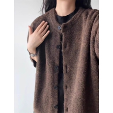 2026春美式复古学院风开衫男女情侣毛衣松弛感针织衫V38-P52网图，男装针织衫/毛衣，电商B245