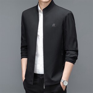 BJ22339钱塘2020-2春秋新款商务休闲简约中年男士夹克外套P69图片