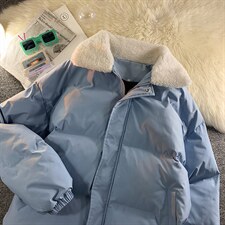 @地毯风冬季男士羊羔毛翻领棉衣纯色面包服棉服A071-Y277-P115,男装棉衣,电商A071