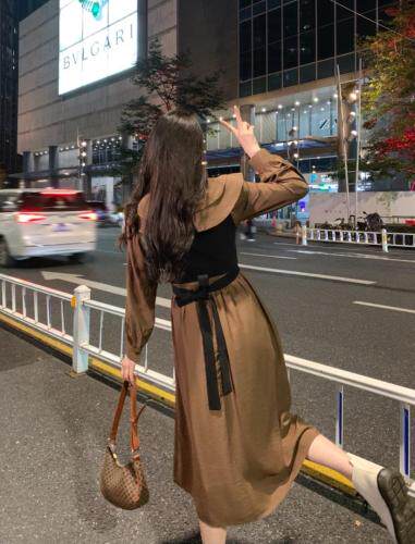 马甲荷叶边两件套，女装马夹，棠秋纤