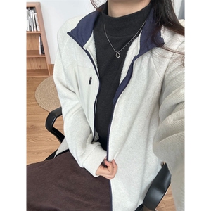 针织拉链夹克外套1302-GS10-P75  成分100聚酯纤维图片