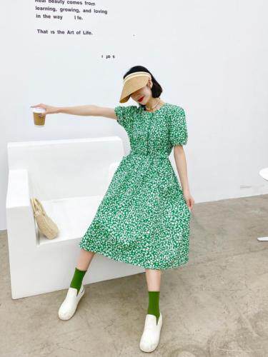 韩版碎花口袋连衣裙，女装连衣裙，玩美