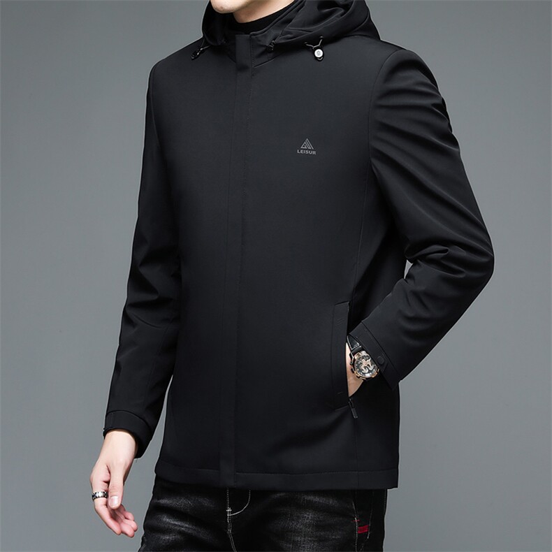 DW21145冬季男士羽绒服牛奶丝内胆可脱卸外套男装修身白鸭绒P280，男装羽绒服，电商B360