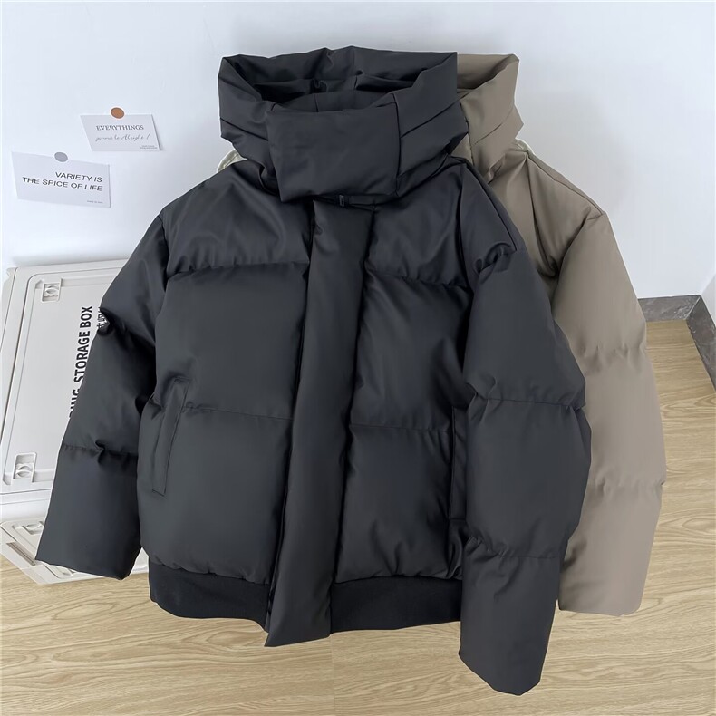 韩系棉服外套男士冬季短款棉衣设计感小众加厚宽松立领面包服棉袄,男装棉衣,星座506A