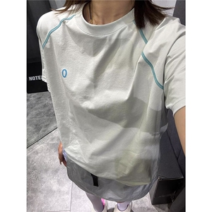 原宿简约新款潮流百搭气质美式高街速干运动骑行服短袖女无品牌图片