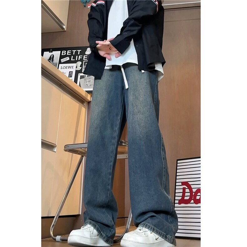 高品质重磅松紧腰宽松牛仔裤子男NZ136主推视频支持特价35,男装牛仔裤,电商A426-1(原A430-1)