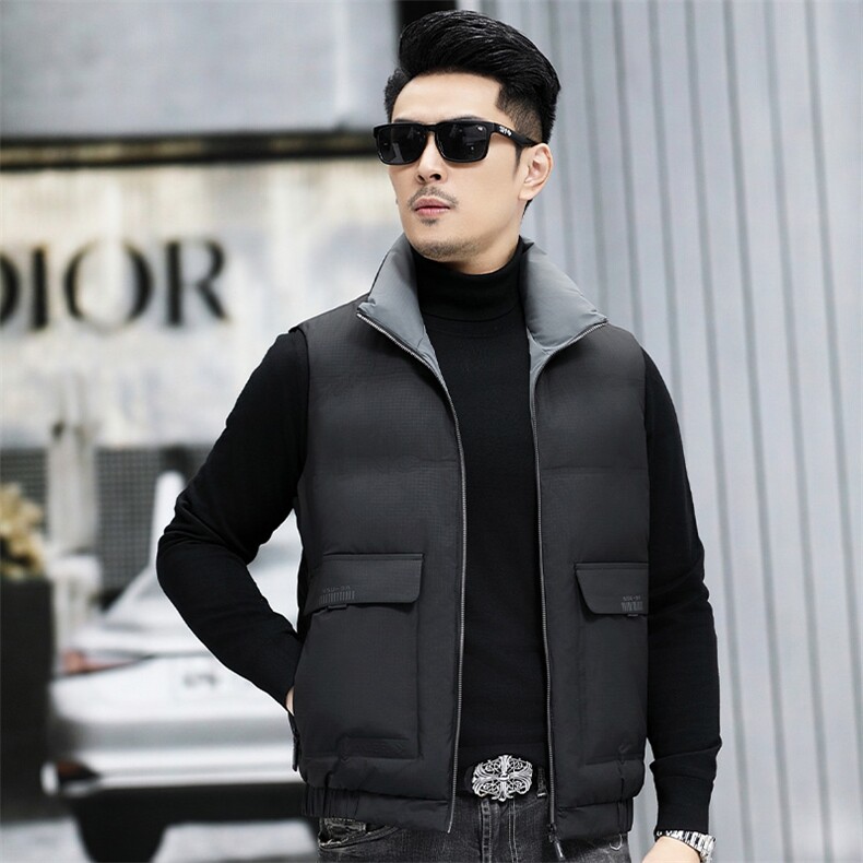 B2215钱塘2020-3时尚休闲厚款百搭新款冬季中年男士羽绒马甲P155,男装羽绒服,钱塘207-3