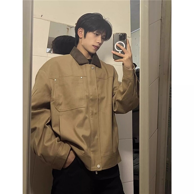 巴恩风外套男春秋季底特律工装夹克cleanfit棒球服网B140-P70，男装夹克，星座910-1