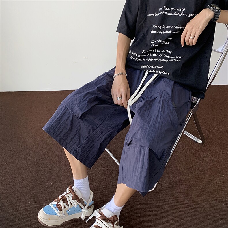 七分裤男士韩版潮流痞子帅气工装2024夏季新款ins短裤K5435-P33,男装牛仔裤,星座412-2