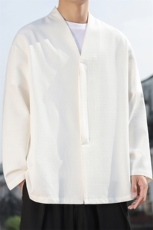 2026风男春季新款暗门襟夹克定制仿麻立体感粗麻外套J08-P95，男装夹克，电商B277(原6028)