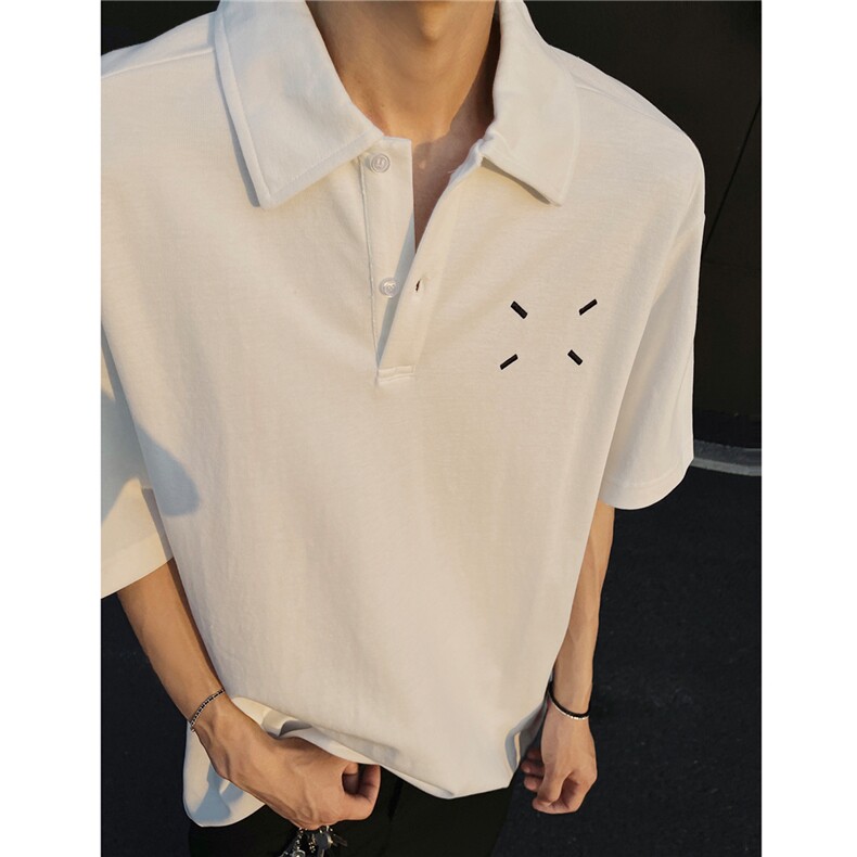 主推马吉拉绣花重磅POLO衫短袖T恤宽松翻领上衣男H1073特P35，男装T恤，电商A341