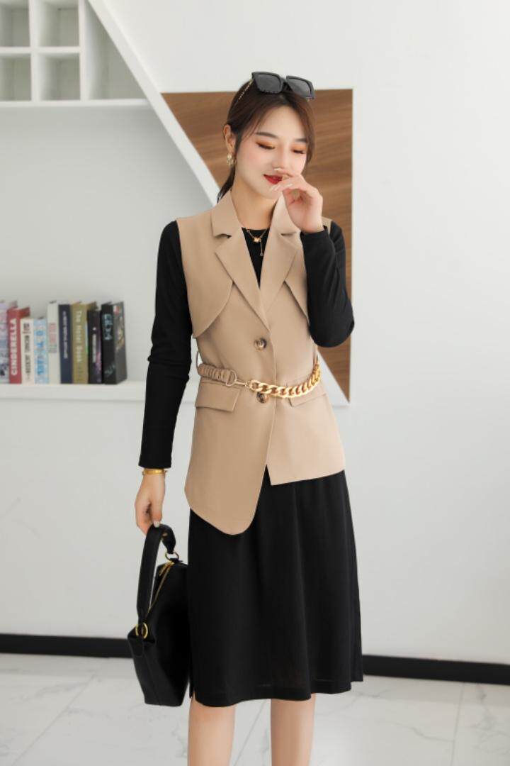 新品上市两件套连衣裙，女装连衣裙，千利红