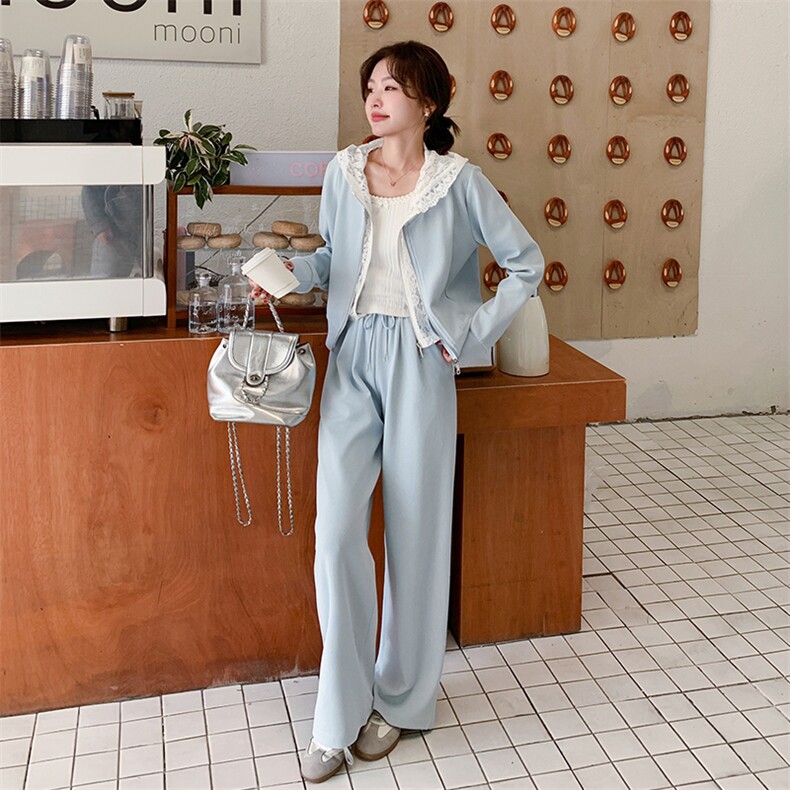现货蕾丝卫衣套装,女装套装/套裙,2C299