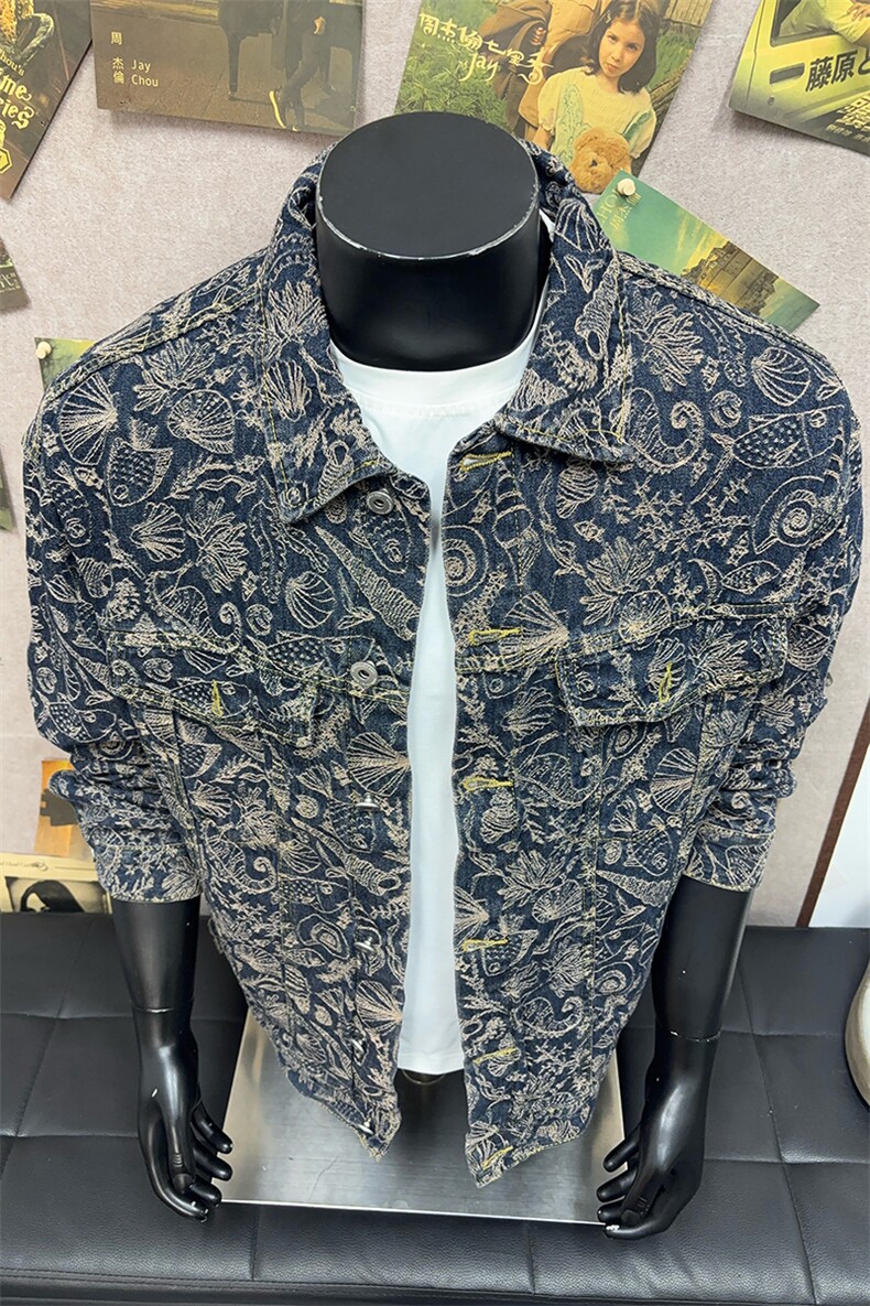 B221美式高街暗黑小众重工艺印花牛仔外套SY2536-特P70控118,男装工装外套,电商B221