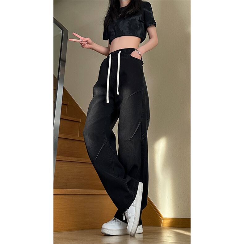 春季新款港风美式高街抖音品质休闲牛仔裤潮XZ213-NZ335-P60控78,男装牛仔裤,星座213