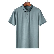 夏季新款男士翻领短袖t恤中年有领男装上衣服休闲POLO衫图片