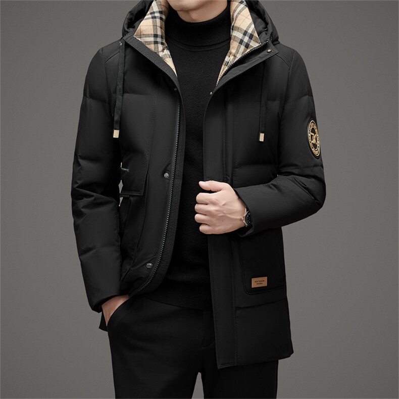 冬款90%白鸭绒中长款羽绒服男装加厚青年羽绒服外套QS3376-P255,男装羽绒服,星座1105-3