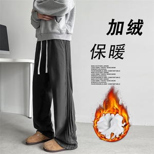 S-3XL华棉62闲裤男运动宽松直筒加绒卫裤JRX1610-加绒特批46图片