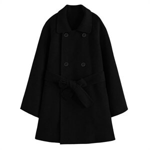 特价款现货双排扣纯手工缝制秋冬新款双面羊毛呢外套配腰带，女装双面呢大衣，丝露怡语