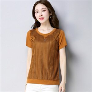 韩版潮流时尚百搭休闲显瘦气质优雅修身短袖2021年夏季,女装T恤,丽影随形